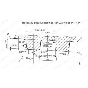 Калибры для соединений с трапецеидальной резьбой обсадных труб и муфт к ним Кольцо Р